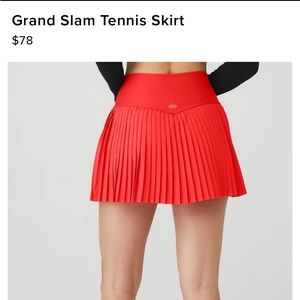ALO Yoga Grand Slam Tennis Skirt - Red Hot Summer